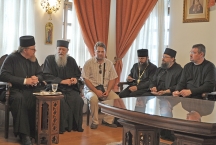 На приеме у наместника монастыря Симонапетра