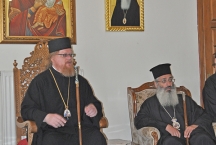 Епископ Подольский Тихон с митрополитом Салоникийским Анфимом